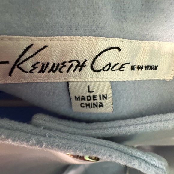 NWT Kenneth Cole New York Light Blue Long Jacket - Picture 3 of 4